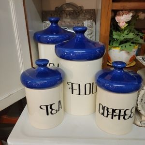 Vintage Holiday design Canisters set of 4